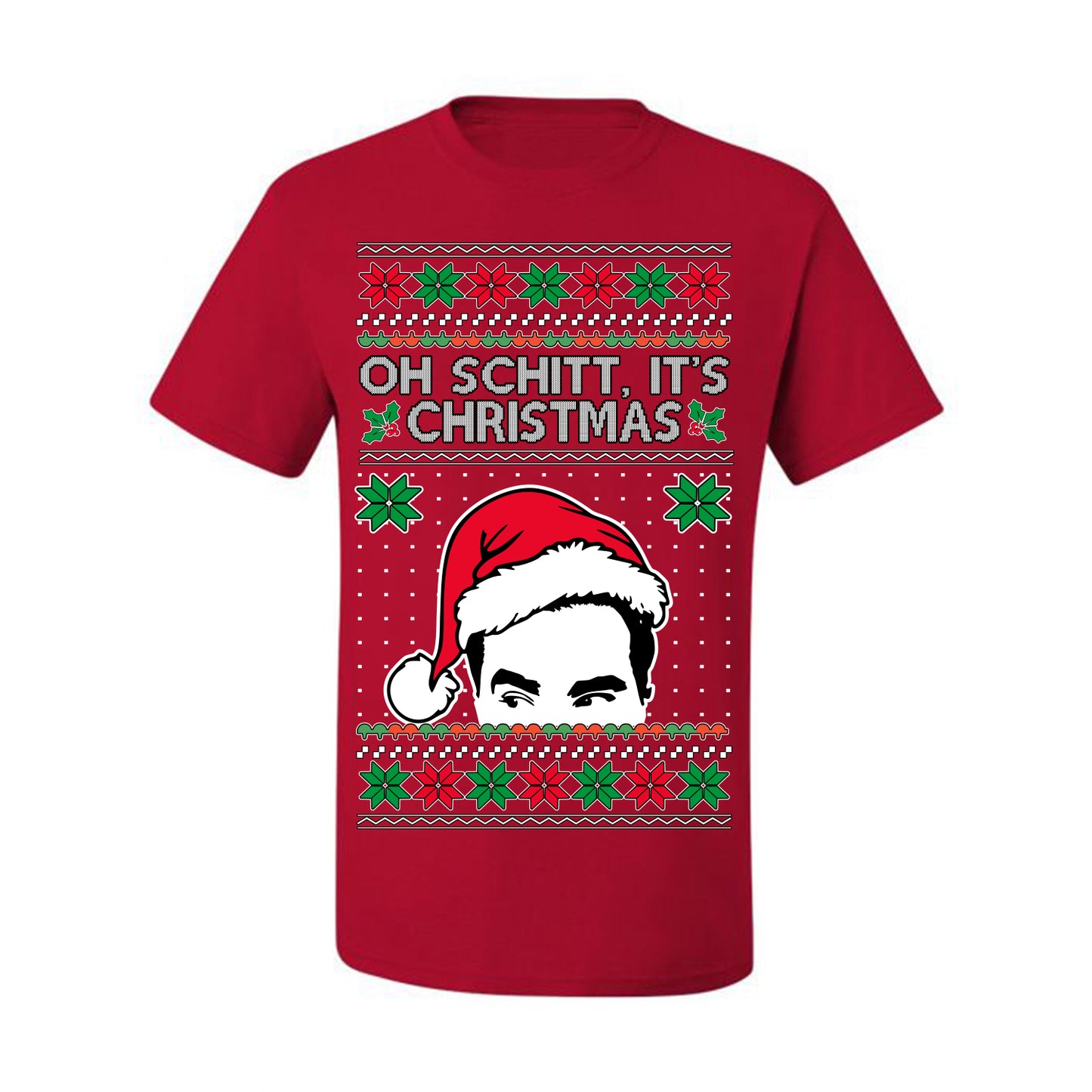 Oh Schitt It's Christmas Funny David TV Show Sitcom Ugly Christmas Sweater Ugly Christmas Men's T-Shirt