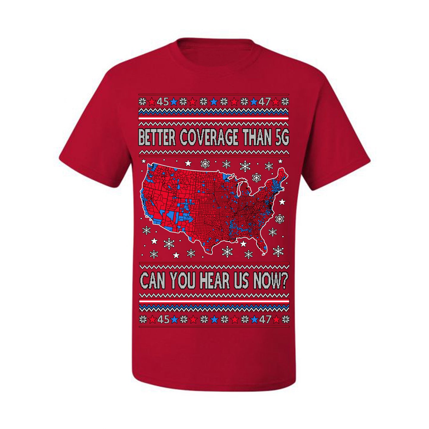 Better Coverage than 5G Red Wave Landslide 2024 Election, Trump Vance Can You Hear Us Now Ugly Christmas Sweater Ugly Christmas