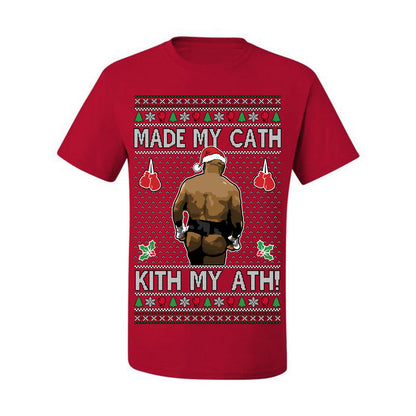 Made My Cath Kith My Ath, Funny Mike Tyson Cash Money Viral Kiss My Ass Boxing Fight Meme, Men Women Ugly Christmas Sweater Ugly Christmas Men's T-Shirt