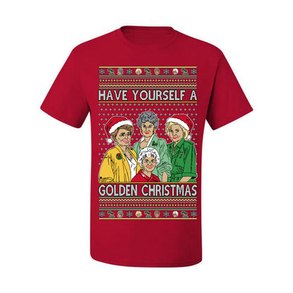Have Yourself a Golden Christmas, Classic Miami TV Show Sitcom Xmas, Ugly Christmas Sweater  Ugly Christmas Men's T-Shirt