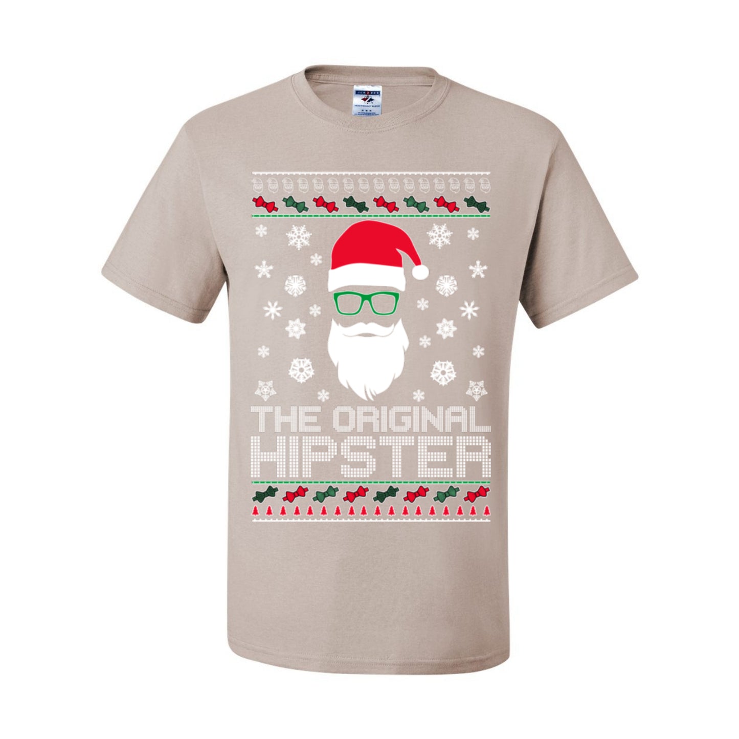 Santa Claus the Original Hipster, Funny IPAs Rim Glasses Hipsters Libs Viral Meme, Ugly Christmas Sweater Ugly Christmas Men's T-Shirt