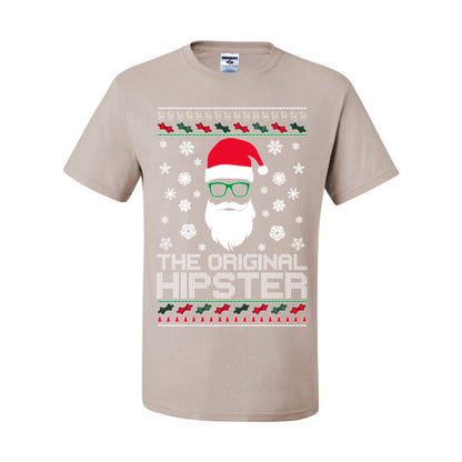 Santa Claus the Original Hipster, Funny IPAs Rim Glasses Hipsters Libs Viral Meme, Ugly Christmas Sweater Ugly Christmas Men's T-Shirt