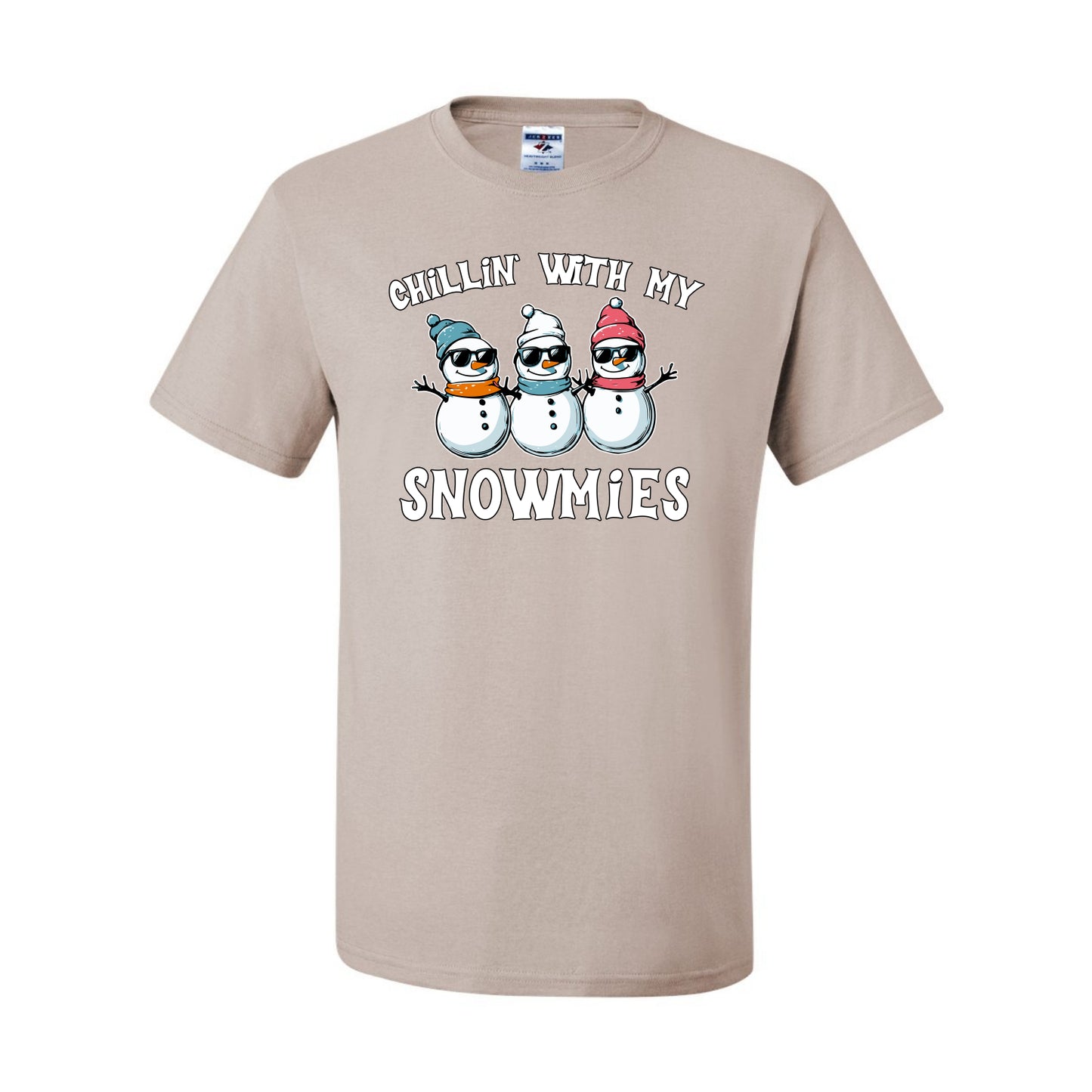 Chillin With My Snowmies, Funny Cute Snow Man Winter Holiday Snowman Homies  Ugly Christmas Men's T-Shirt