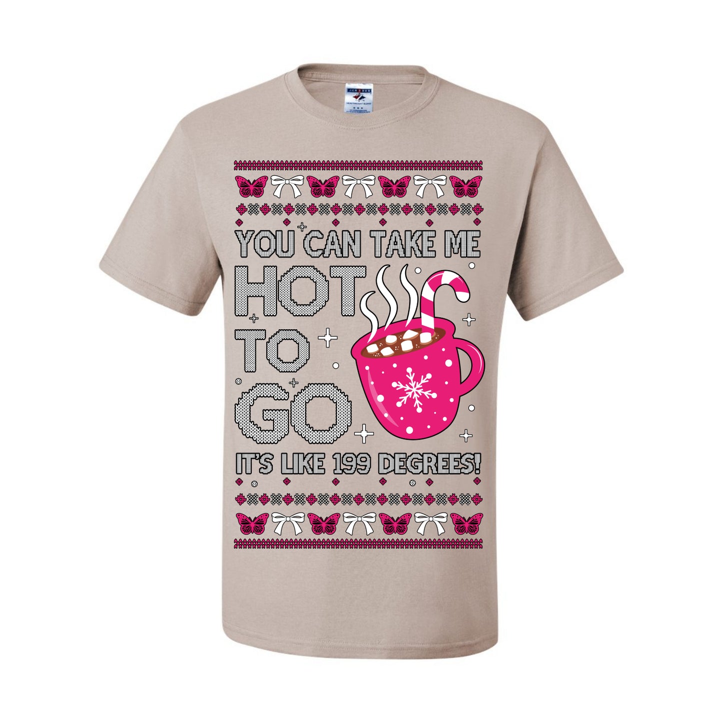 You Can Take Me Hot to Go, Hot Cocoa Viral Midwest Princess Dance Song Pop Music Merchandise Concert Tour Merch, Winter Xmas Ugly Christmas Sweater Ugly Christmas Men's T-Shirt