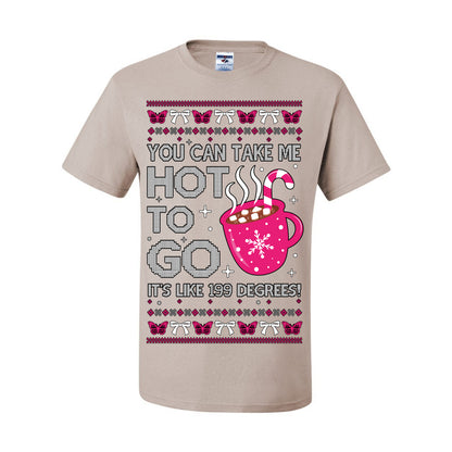 You Can Take Me Hot to Go, Hot Cocoa Viral Midwest Princess Dance Song Pop Music Merchandise Concert Tour Merch, Winter Xmas Ugly Christmas Sweater Ugly Christmas Men's T-Shirt