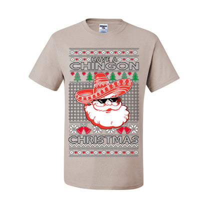Have a Chingon Christmas, Funny Spanish Song Latin Pop Music Lyrics Saying, Ugly Christmas Sweater Ugly Christmas Men's T-Shirt