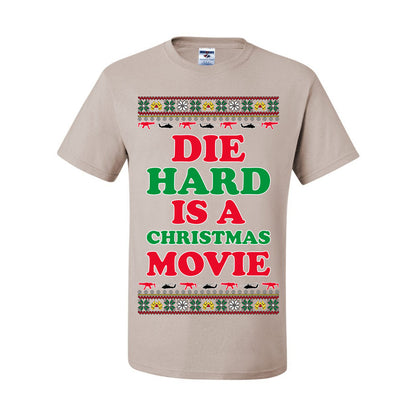 Die Hard is a Christmas Movie Classic, McClane Hans Nakatomi Plaza Xmas Party Holiday Movies, Ugly Christmas Sweater Crewneck Sweatshirt Ugly Christmas Men's T-Shirt