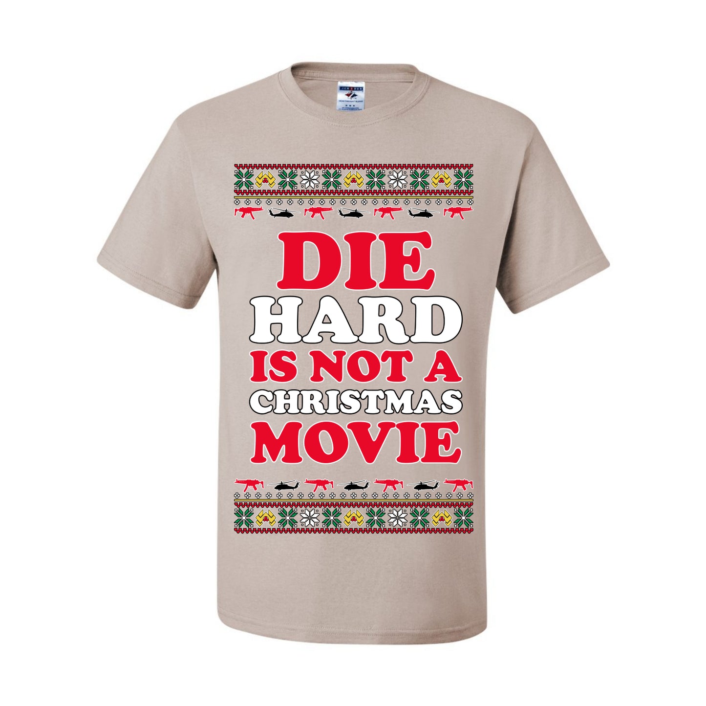 Die Hard is Not a Christmas Movie Classic, McClane Hans Nakatomi Plaza Xmas Party Holiday Movies, Ugly Christmas Sweater Crewneck Sweatshirt Ugly Christmas Men's T-Shirt