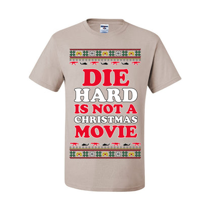 Die Hard is Not a Christmas Movie Classic, McClane Hans Nakatomi Plaza Xmas Party Holiday Movies, Ugly Christmas Sweater Crewneck Sweatshirt Ugly Christmas Men's T-Shirt