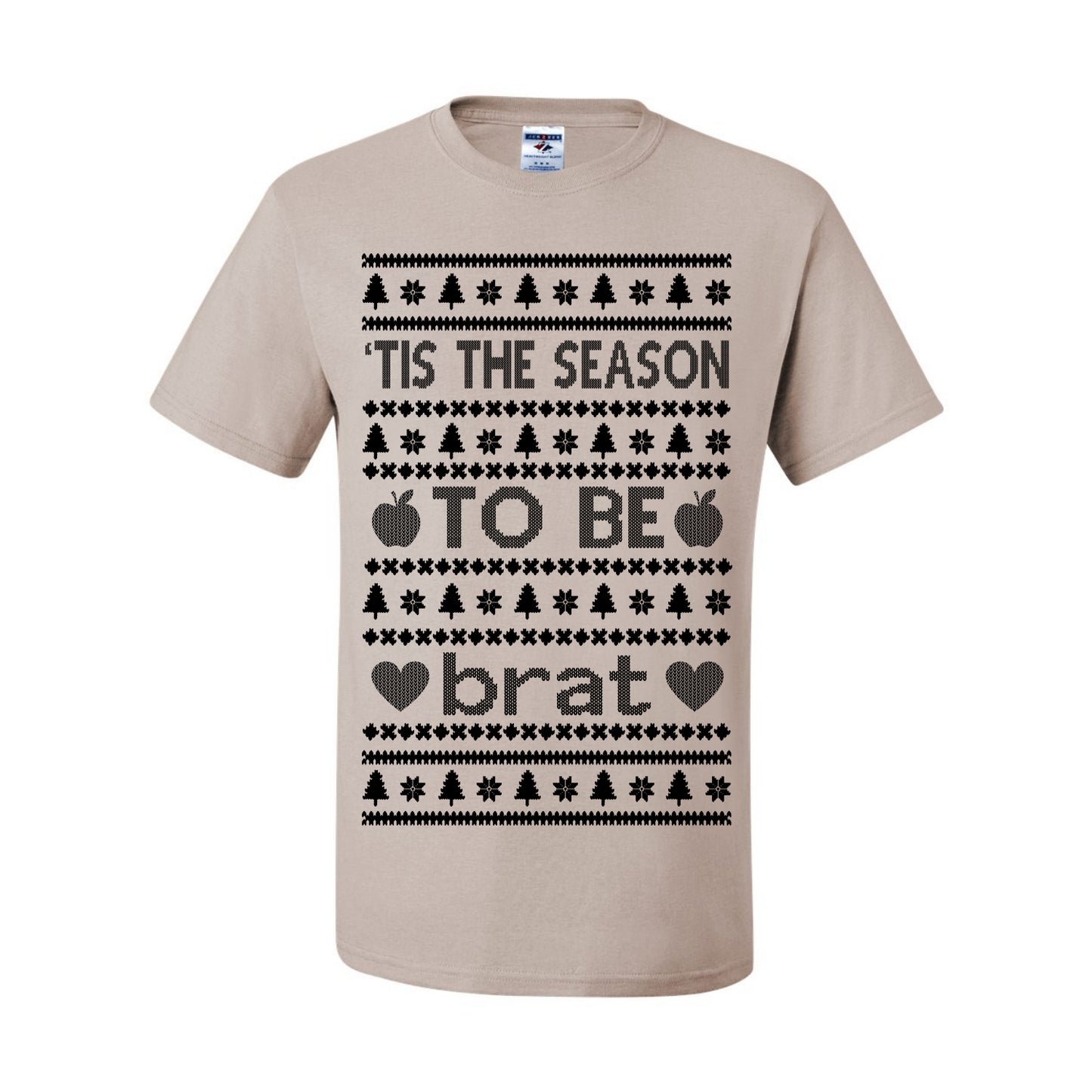 Tis the Season to Be Brat Dark Text, Xmas Viral Meme Music Rave Concert Merch, Unisex Ugly Christmas Sweaters for Women Men Ugly Christmas Men's T-Shirt