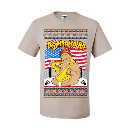 Trumpamania Funny Hogan 80s USA Wrestling Sports Parody, Donald Trump Vance 2024 Wrestler MAGA Make America Great Again, Ugly Christmas Sweater Ugly Christmas Men's T-Shirt