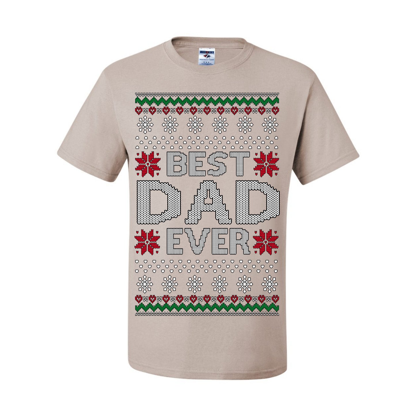 Best Dad Ever Classic Xmas Winter Holidays Ugly Christmas Sweater Ugly Christmas Men's T-Shirt