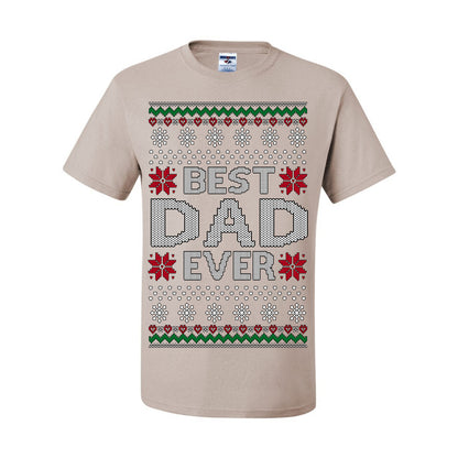 Best Dad Ever Classic Xmas Winter Holidays Ugly Christmas Sweater Ugly Christmas Men's T-Shirt
