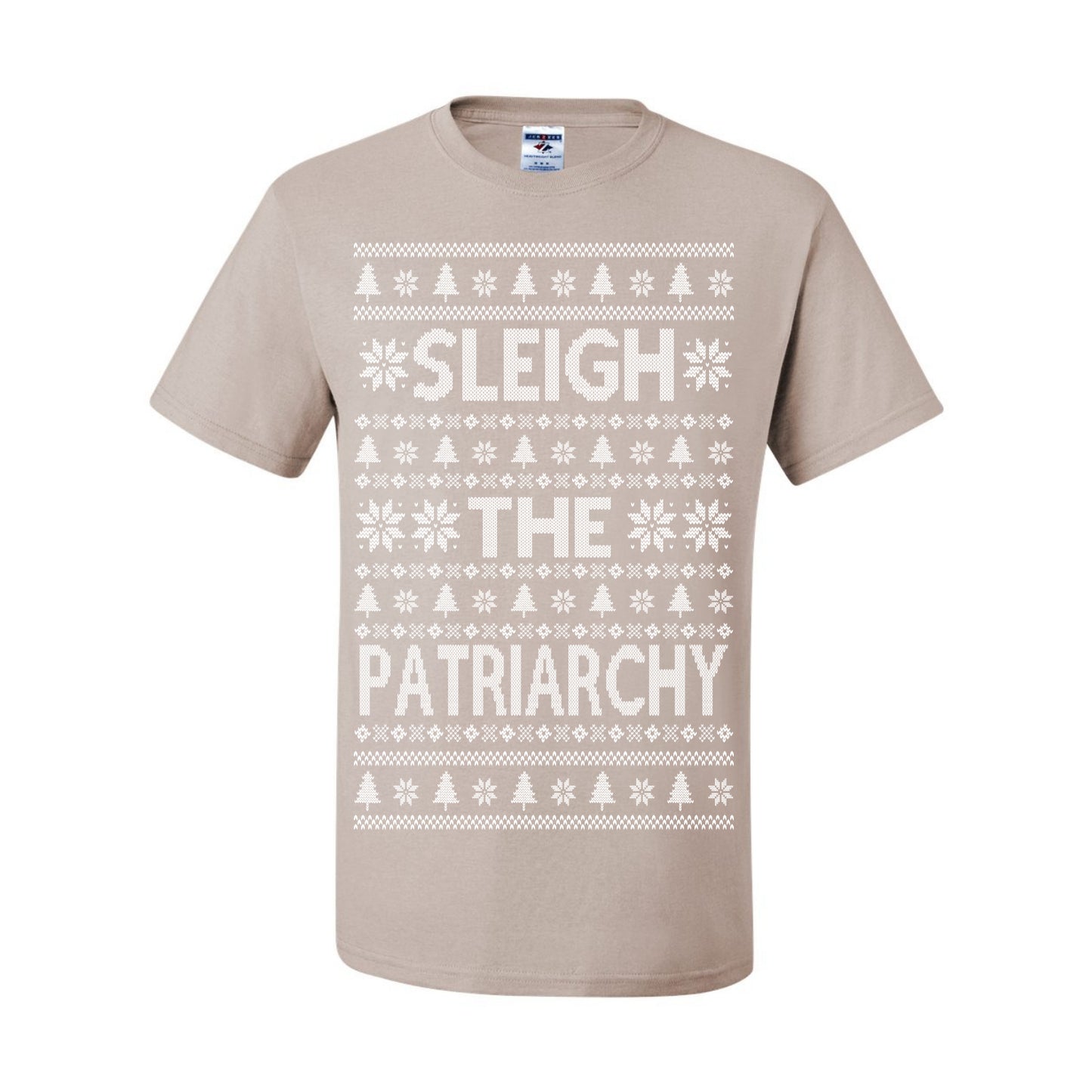 Sleigh the Patriarchy Funny Feminist Middle Class Meme Ugly Christmas Sweater Ugly Christmas Men's T-Shirt