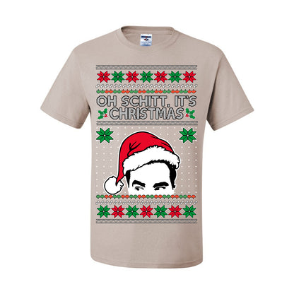 Oh Schitt It's Christmas Funny David TV Show Sitcom Ugly Christmas Sweater Ugly Christmas Men's T-Shirt