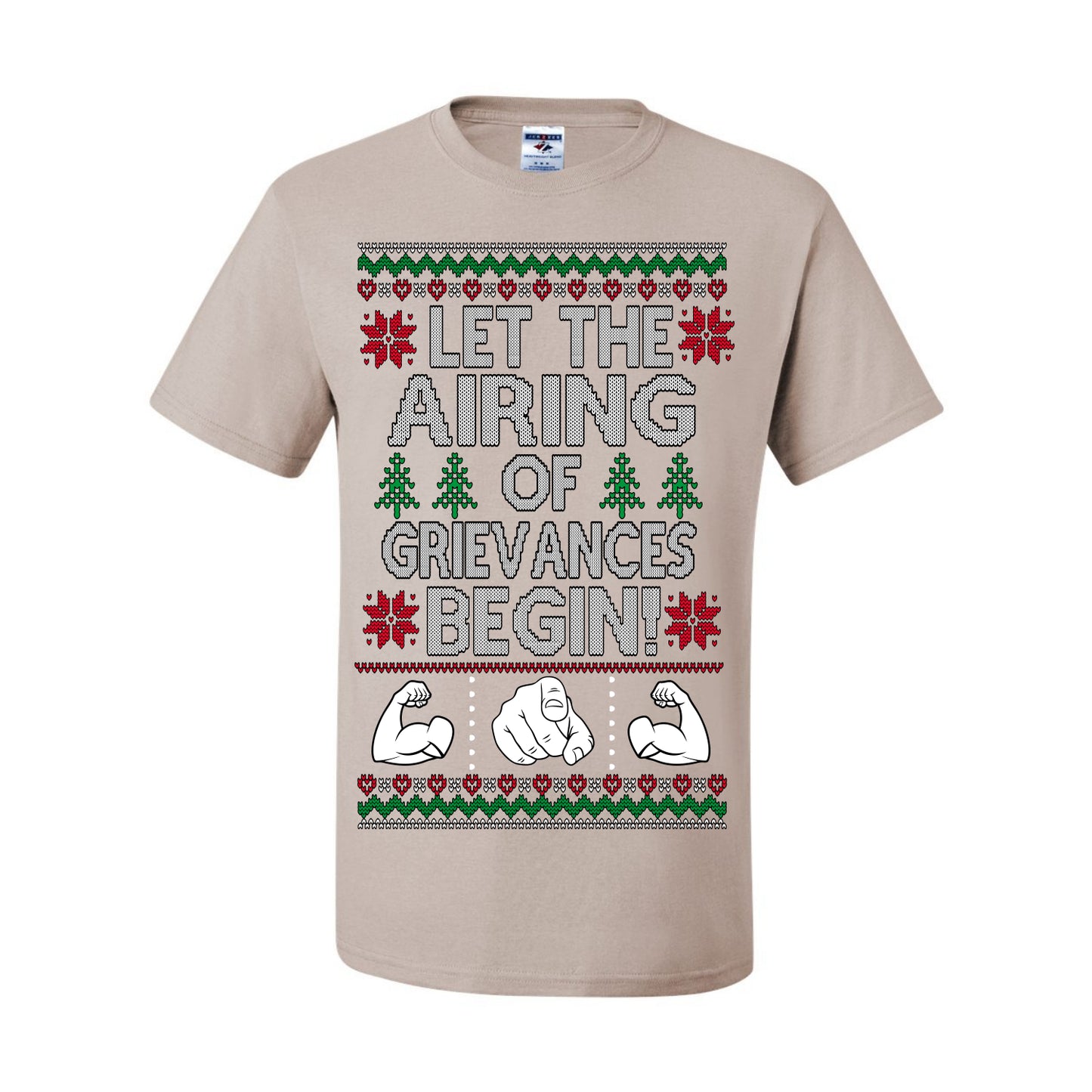 Let the Airing of Grievances Begin Funny TV Sitcom Festivus for the Rest of Us, Feats of Strength Iconic TV Quote Ugly Christmas Men's T-Shirt