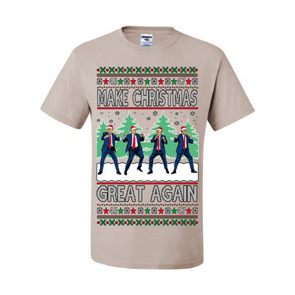 Make Christmas Great Again Shimmy Dance USA President Ugly Christmas Sweater Ugly Christmas Men's T-Shirt