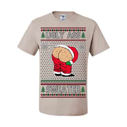 Ugly Ass Sweater Funny Santa Claus Butt Xmas Ugly Christmas Sweater Ugly Christmas Men's T-Shirt