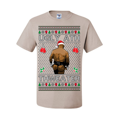 Ugly Ath Sweater Merry Chrithmith, Mike Tyson Butt Viral Ugly Ass Boxing Fight Meme Men Women Funny Ugly Christmas Sweater Ugly Christmas Men's T-Shirt