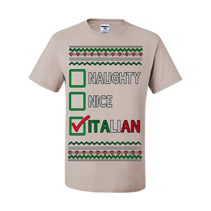 Naughty Nice Italian Funny Italians Italy Colors Ugly Christmas Sweater Ugly Christmas