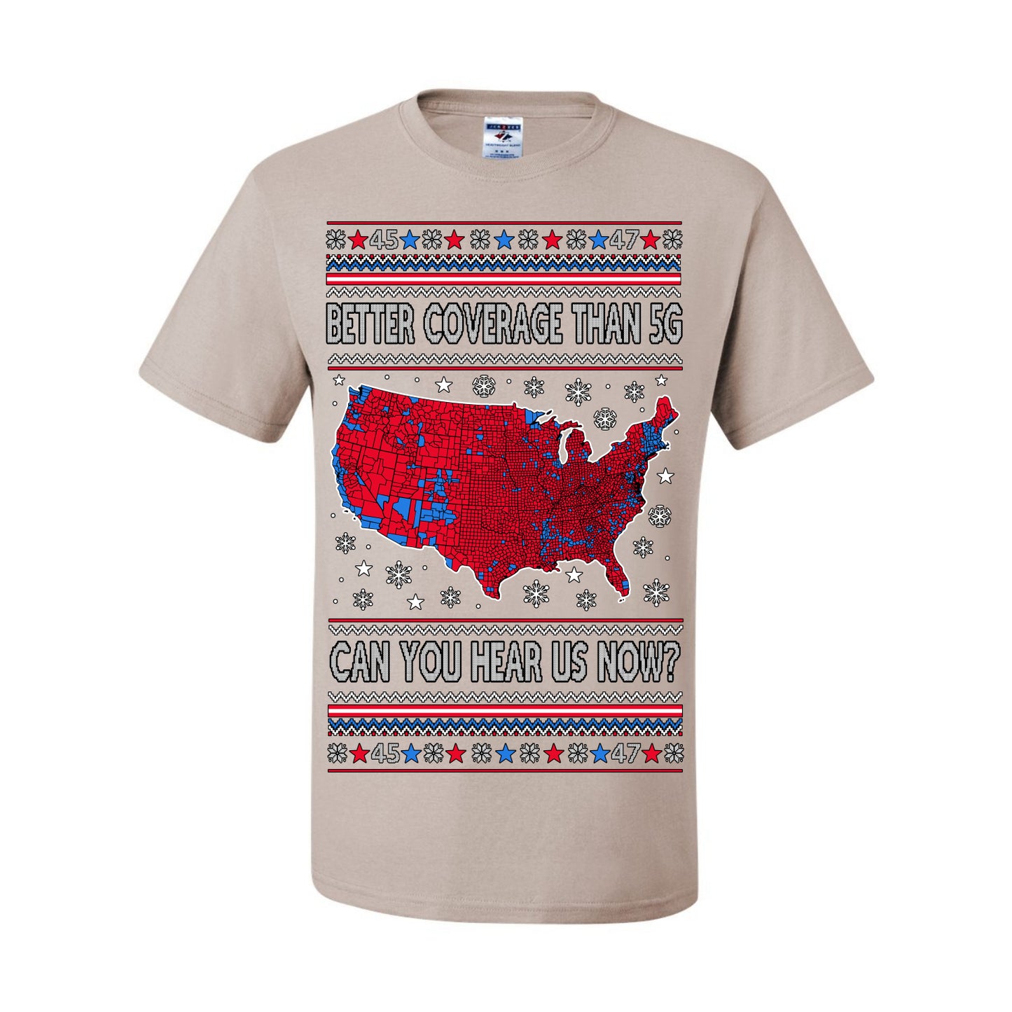 Better Coverage than 5G Red Wave Landslide 2024 Election, Trump Vance Can You Hear Us Now Ugly Christmas Sweater Ugly Christmas