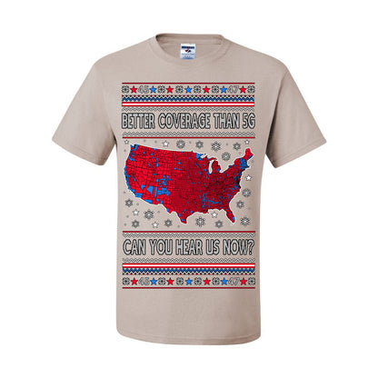 Better Coverage than 5G Red Wave Landslide 2024 Election, Trump Vance Can You Hear Us Now Ugly Christmas Sweater Ugly Christmas