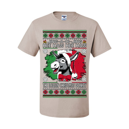 Jing a Di Jing Dominick the Italian Christmas Donkey, Classic New York Brooklyn Xmas Song Lyrics, Ugly Christmas Sweater Ugly Christmas Men's T-Shirt