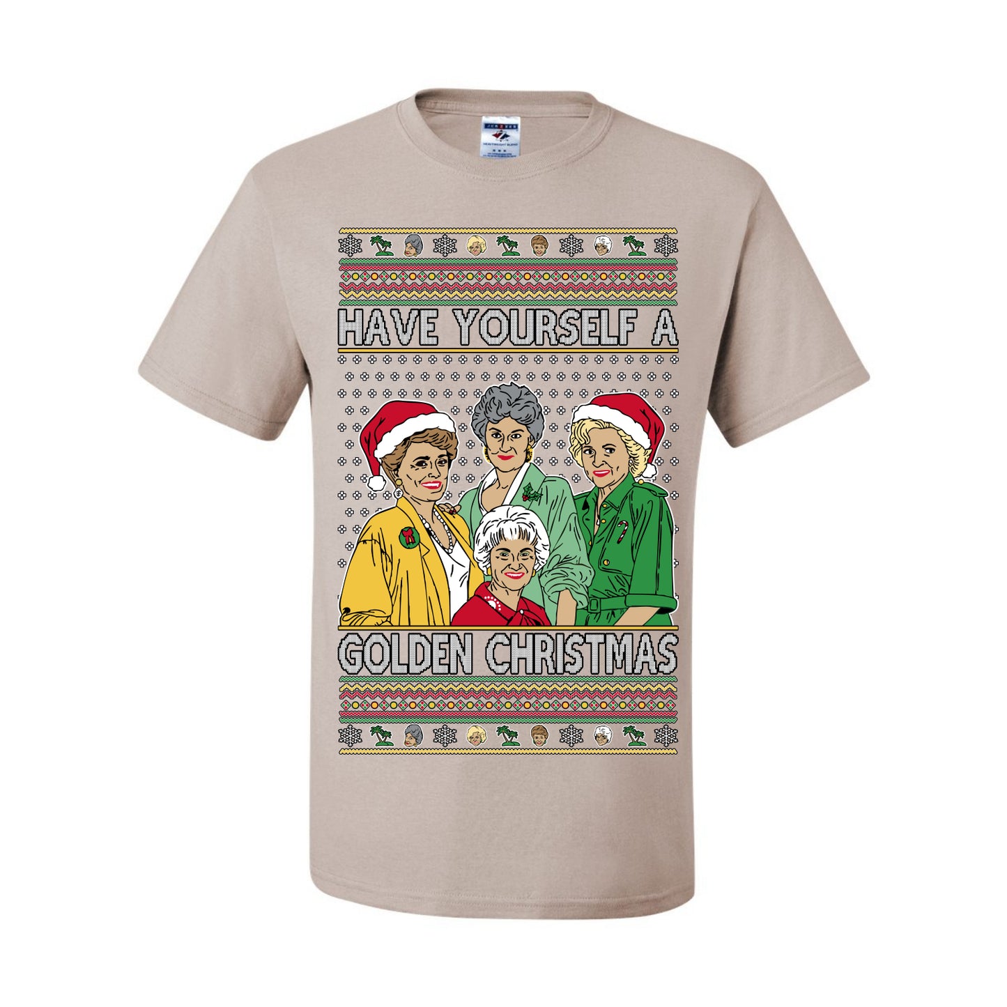 Have Yourself a Golden Christmas, Classic Miami TV Show Sitcom Xmas, Ugly Christmas Sweater  Ugly Christmas Men's T-Shirt