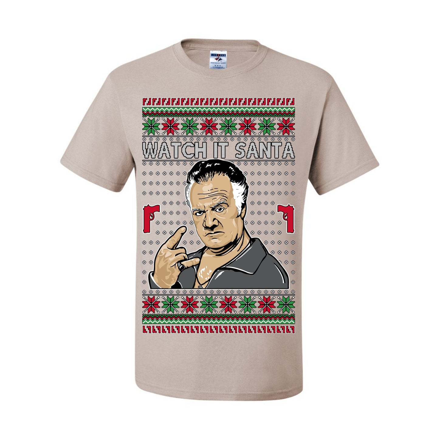 Watch It Santa, Funny Paulie Italian NJ New Jersey Mafia, Classic TV Show Ugly Christmas Sweater Ugly Christmas Men's T-Shirt