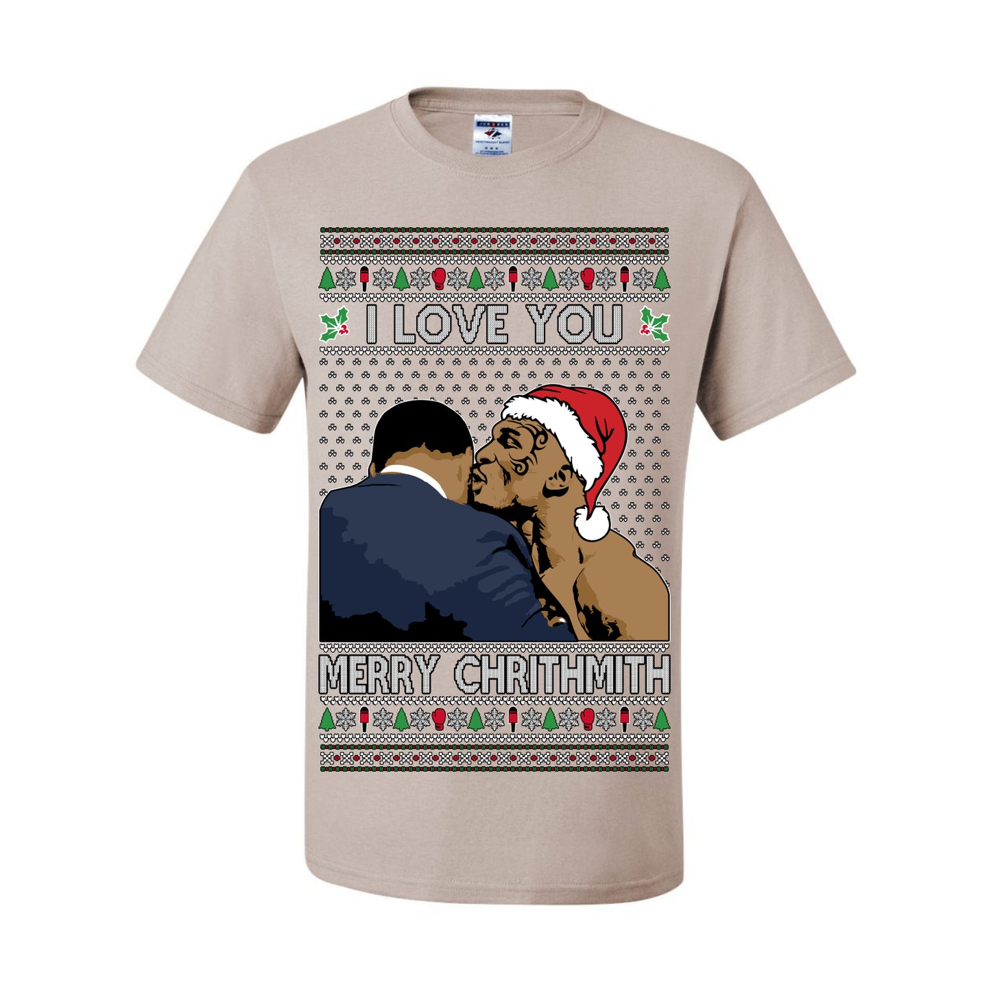 I Love You Merry Chrithmith Funny Mike Tyson Boxing Fight Meme Classic Funny Xmas, Ugly Christmas Sweater Ugly Christmas Men's T-Shirt