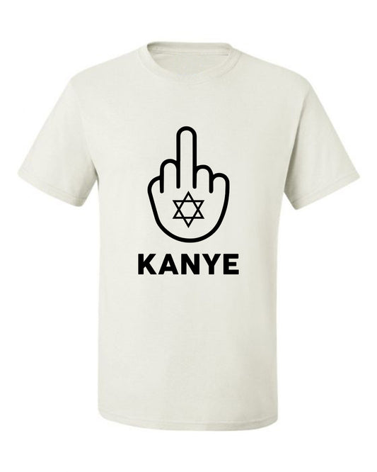 F Kanye Middle Finger Jewish Star Viral Trending Meme, Black, Hip Hop Music Pop Culture Men's T-Shirt