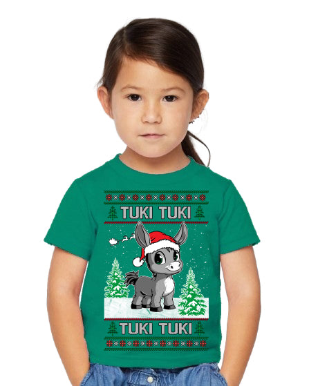 Tuki Tuki Tuki Funny Spanish Music Lyrics, Espanol Ropa por Ninos Ninas Feo Sueter Navideno, Ugly Christmas Sweater Ugly Christmas Toddler Crew Graphic T-Shirt
