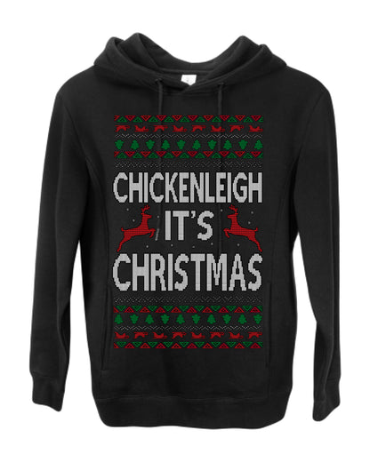 Chickenleigh It's Christmas Funny Viral Trending Meme Ugly Christmas Sweater Ugly Christmas Premium Side-Pocket Hoodie Sweatshirt