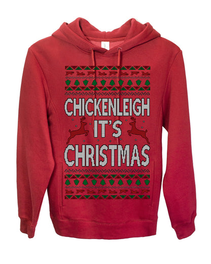 Chickenleigh It's Christmas Funny Viral Trending Meme Ugly Christmas Sweater Ugly Christmas Premium Side-Pocket Hoodie Sweatshirt