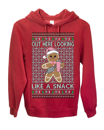 Out Here Looking Like a Snack Cute Xmas Cookie Ugly Christmas Sweater Ugly Christmas Premium Side-Pocket Hoodie Sweatshirt