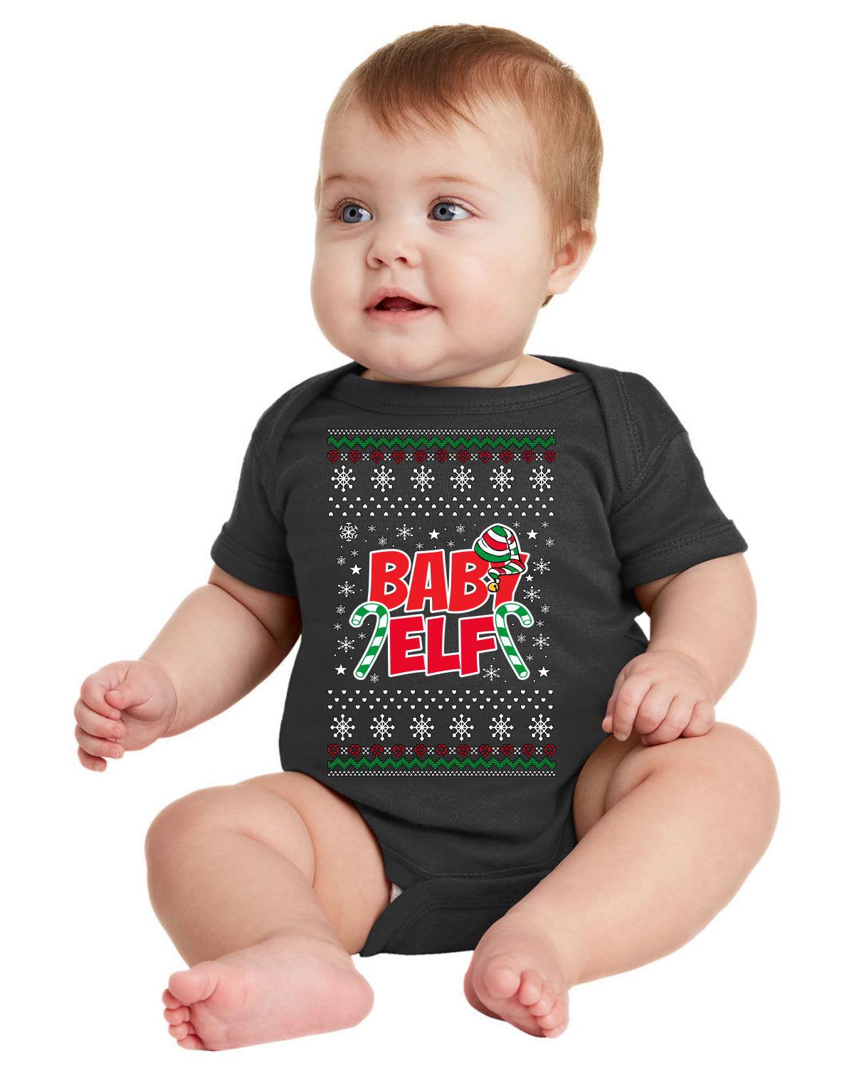 Baby Elf Cute Holiday Winter Infant Toddler Creeper Boys Girls Infant Bodysuit Ugly Christmas Baby Creeper Boys Girls Infant Bodysuit