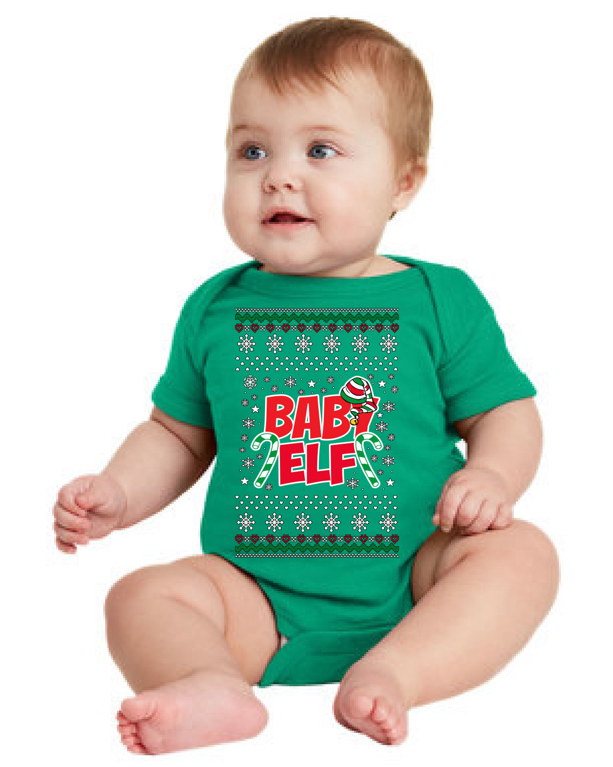 Baby Elf Cute Holiday Winter Infant Toddler Creeper Boys Girls Infant Bodysuit Ugly Christmas Baby Creeper Boys Girls Infant Bodysuit