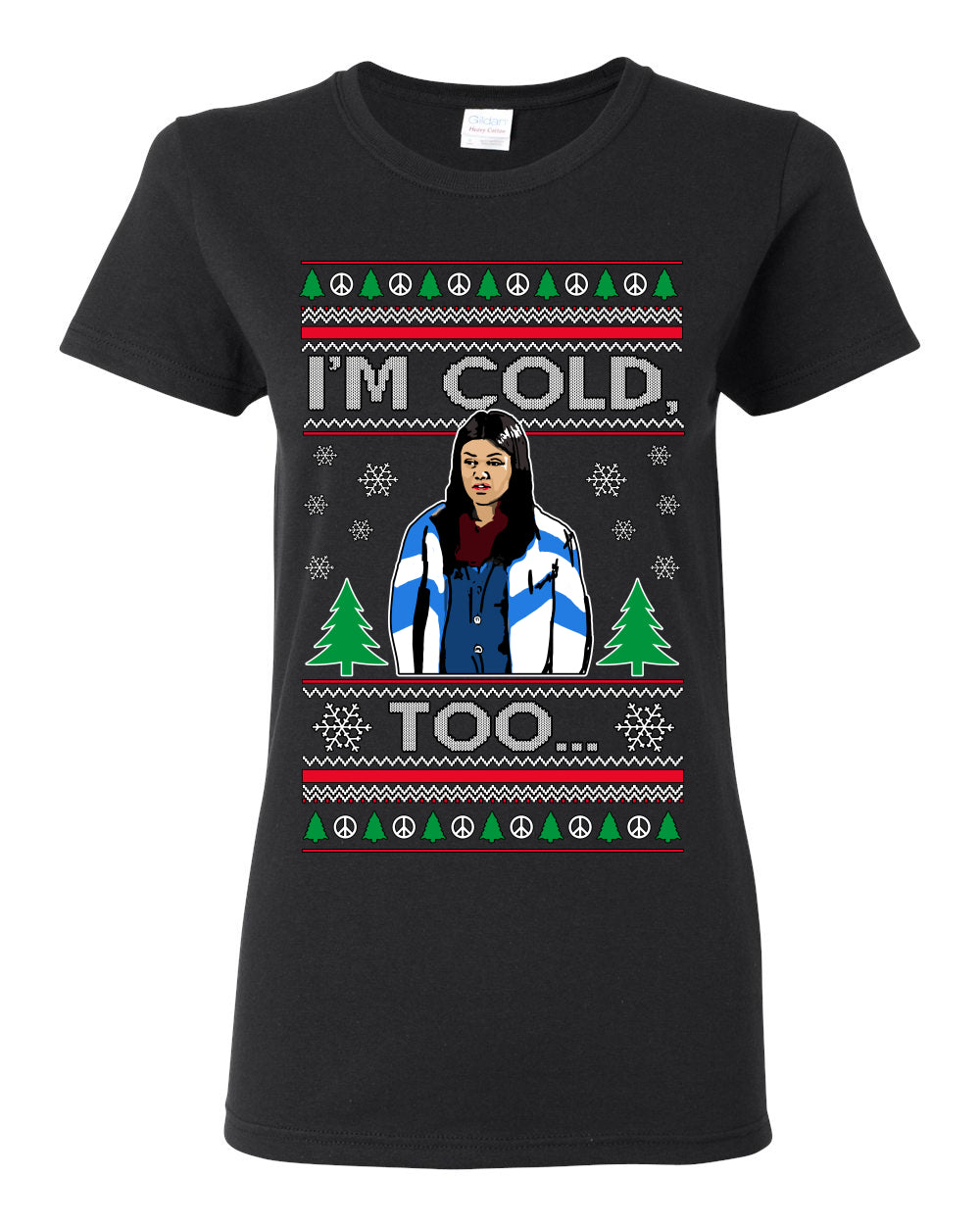 Damn Jackie I Can't Control the Weather, I'm Cold Too, Funny 70s Show Hyde Fez Kelso TV Shows Quotes, Couples Ugly Christmas Sweater Set Ugly Christmas Womens Graphic T-Shirt