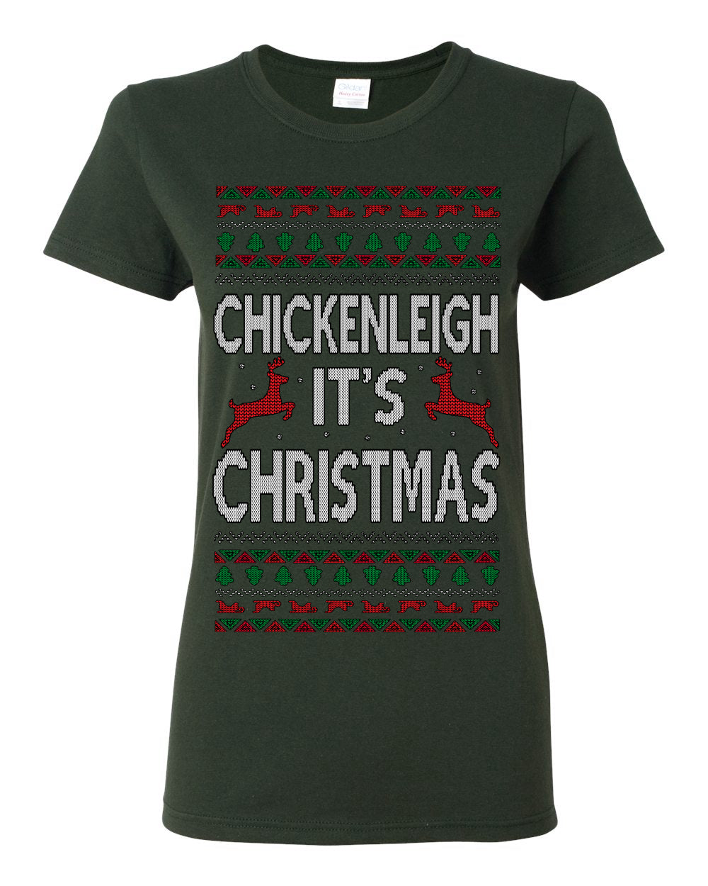 Chickenleigh It's Christmas Funny Viral Trending Meme Ugly Christmas Sweater Ugly Christmas Womens Graphic T-Shirt
