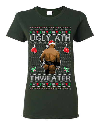 Ugly Ath Sweater Merry Chrithmith, Mike Tyson Butt Viral Ugly Ass Boxing Fight Meme Men Women Funny Ugly Christmas Sweater Ugly Christmas Womens Graphic T-Shirt