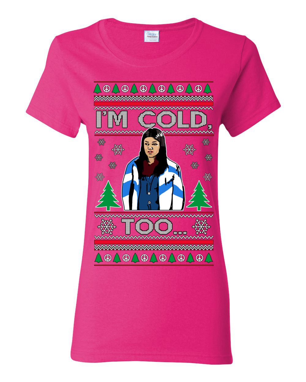 Damn Jackie I Can't Control the Weather, I'm Cold Too, Funny 70s Show Hyde Fez Kelso TV Shows Quotes, Couples Ugly Christmas Sweater Set Ugly Christmas Womens Graphic T-Shirt