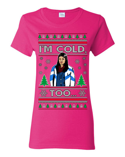 Damn Jackie I Can't Control the Weather, I'm Cold Too, Funny 70s Show Hyde Fez Kelso TV Shows Quotes, Couples Ugly Christmas Sweater Set Ugly Christmas Womens Graphic T-Shirt