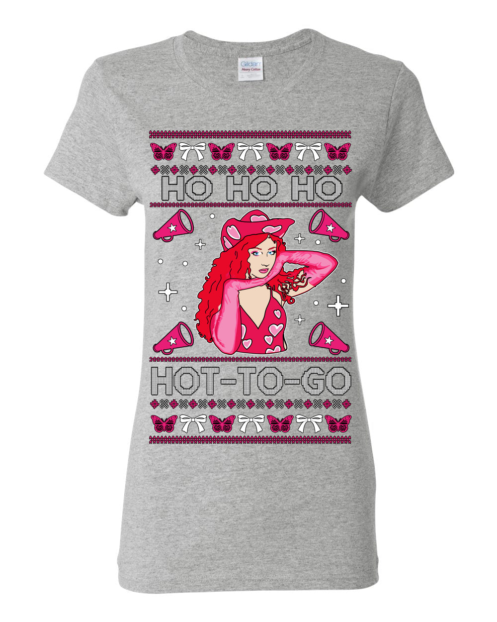 Ho Ho Ho Hot to Go, Viral Midwest Princess Song Dance Pop Star Concert Tour Merch, Ugly Christmas Sweater Ugly Christmas Womens Graphic T-Shirt