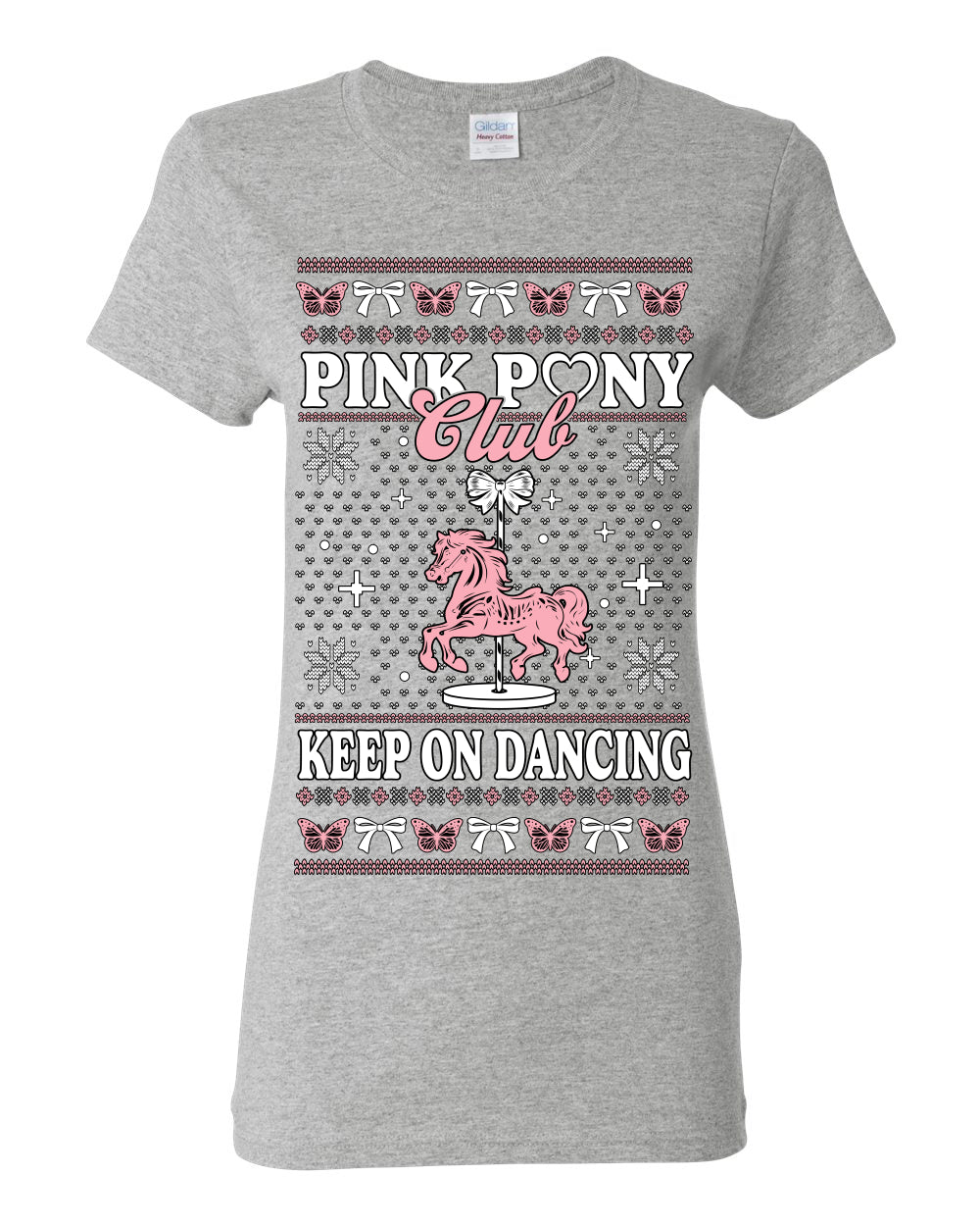 Pink Pony Club Pop Star Keep on Dancing, Iconic Music Concert Fan Merch Ugly Christmas Sweater Ugly Christmas Womens Graphic T-Shirt