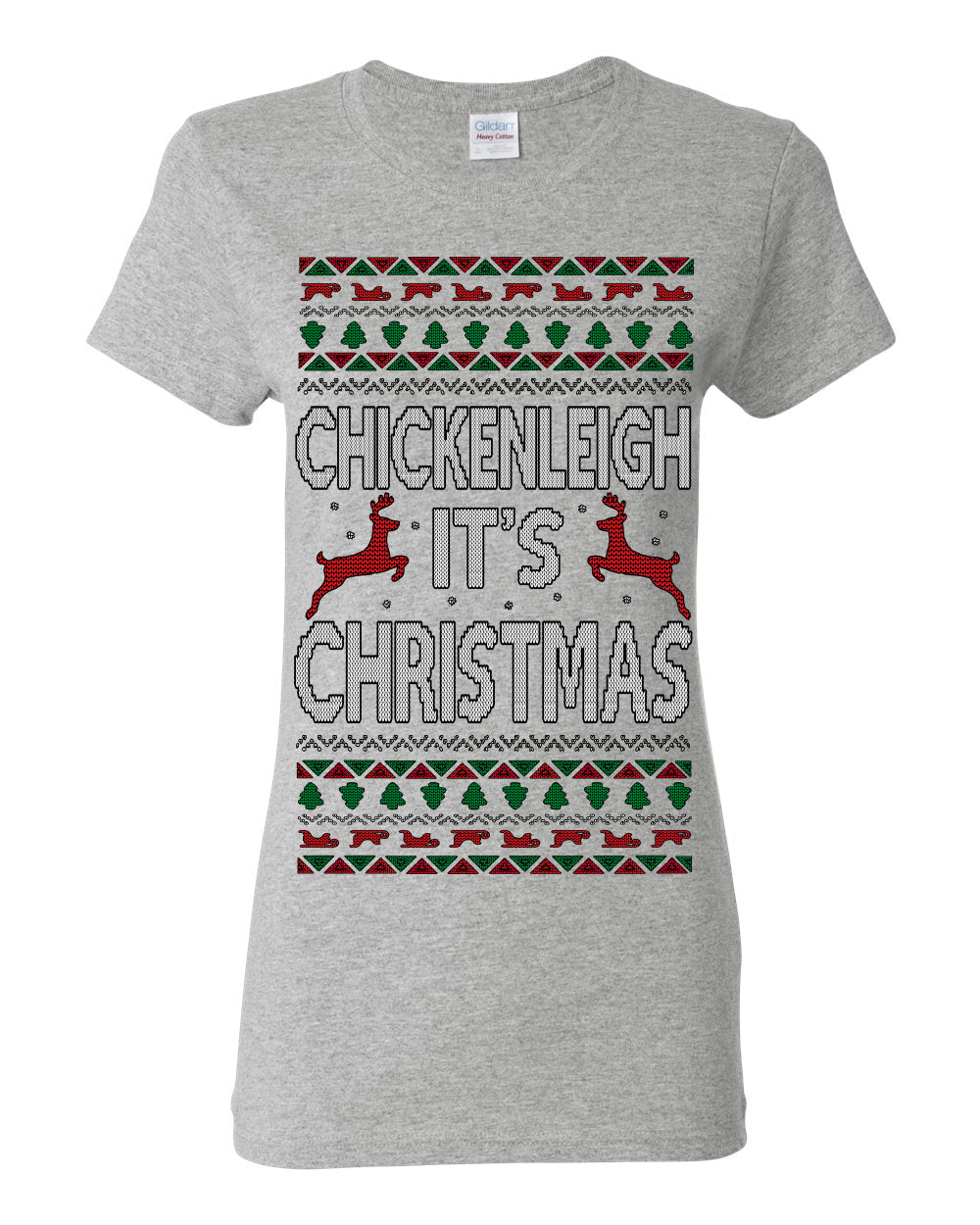 Chickenleigh It's Christmas Funny Viral Trending Meme Ugly Christmas Sweater Ugly Christmas Womens Graphic T-Shirt