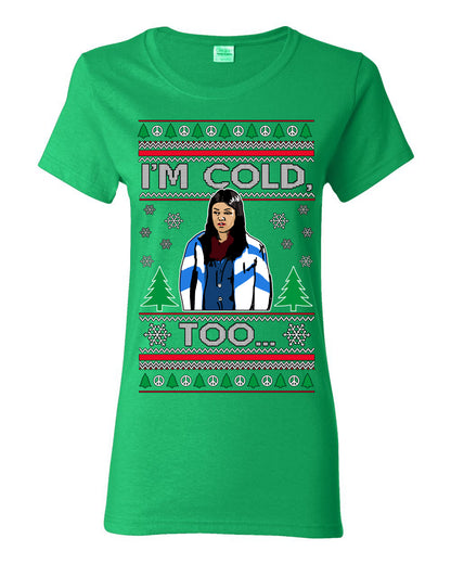 Damn Jackie I Can't Control the Weather, I'm Cold Too, Funny 70s Show Hyde Fez Kelso TV Shows Quotes, Couples Ugly Christmas Sweater Set Ugly Christmas Womens Graphic T-Shirt