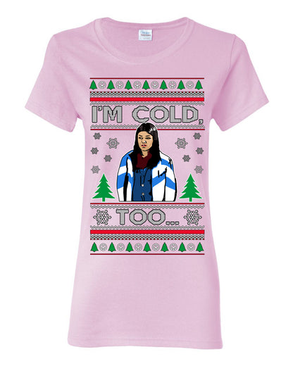 Damn Jackie I Can't Control the Weather, I'm Cold Too, Funny 70s Show Hyde Fez Kelso TV Shows Quotes, Couples Ugly Christmas Sweater Set Ugly Christmas Womens Graphic T-Shirt