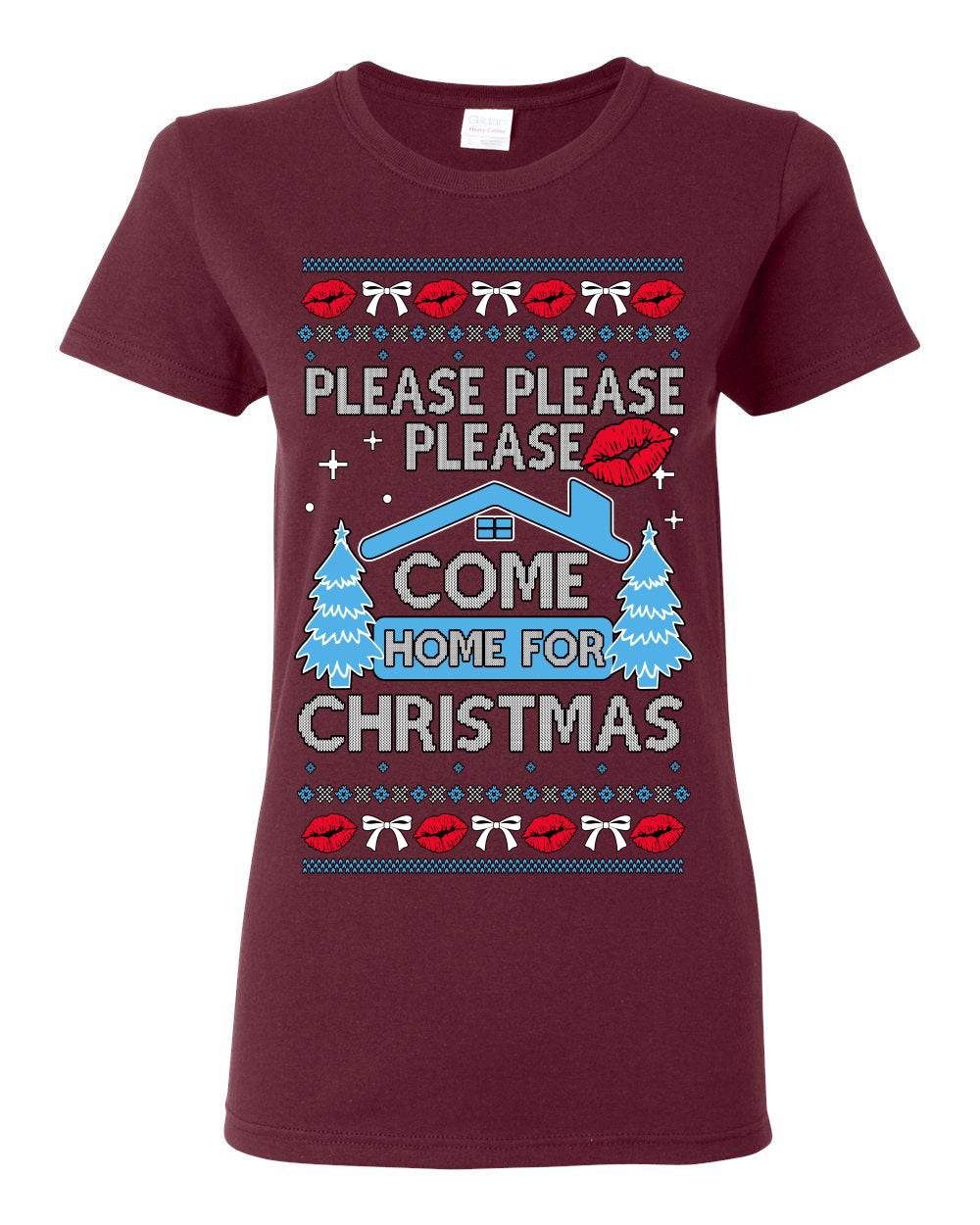 Please Please Please Come Home for Xmas, Sabrina Fan Viral Pop Song Concert Tour Merch, Ugly Christmas Sweater Ugly Christmas Womens Graphic T-Shirt