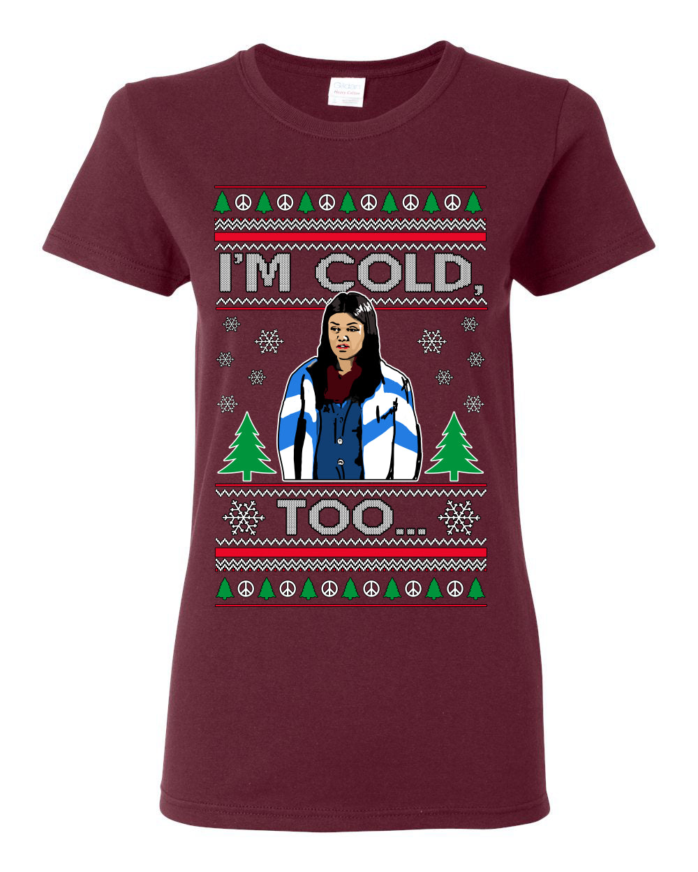 Damn Jackie I Can't Control the Weather, I'm Cold Too, Funny 70s Show Hyde Fez Kelso TV Shows Quotes, Couples Ugly Christmas Sweater Set Ugly Christmas Womens Graphic T-Shirt