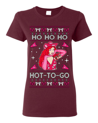 Ho Ho Ho Hot to Go, Viral Midwest Princess Song Dance Pop Star Concert Tour Merch, Ugly Christmas Sweater Ugly Christmas Womens Graphic T-Shirt
